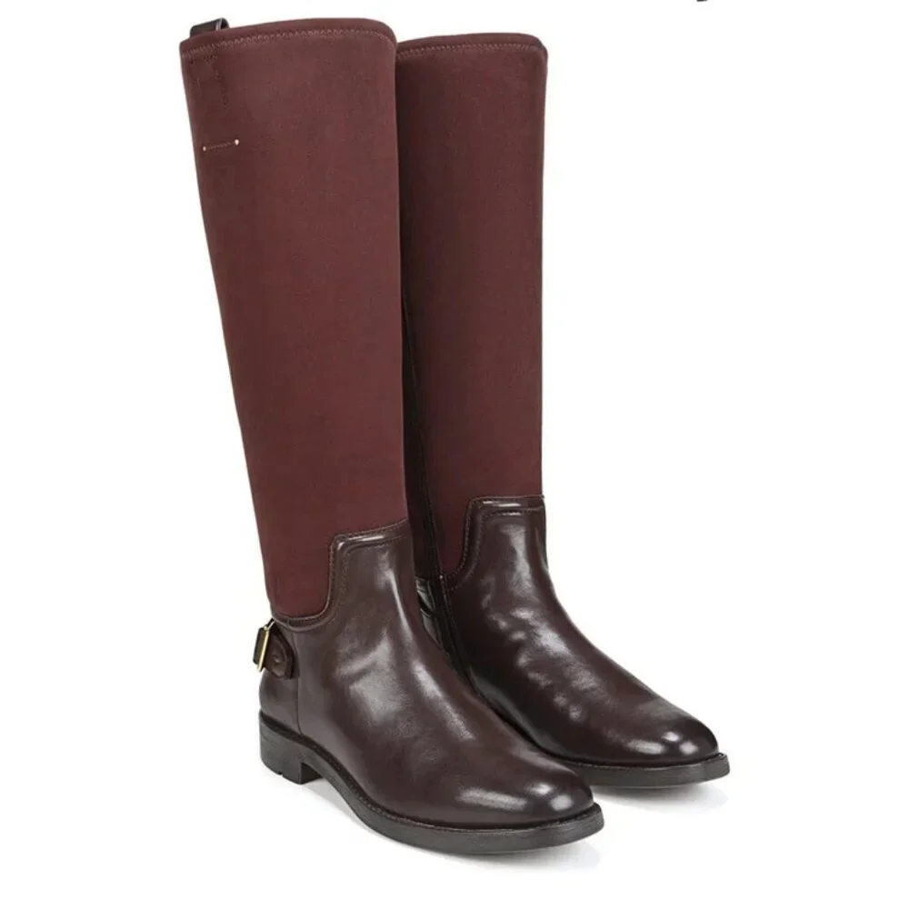 Franco Sarto Womens Merina Wide Calf Knee High Riding Boots NWT Size 8 WC - Picture 1 of 14